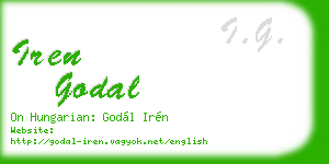 iren godal business card